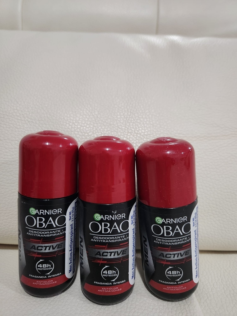 Garnier OBAO Active Men Roll-On Deodorant - Red/Black (3 Pack)